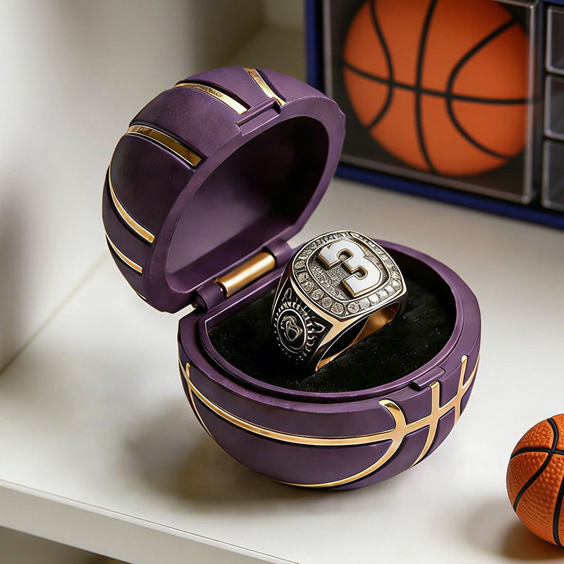 Personalized Basketball Ring Box 3D Printed Basketball Ring Box Championship Ring Box Gift for Him Her