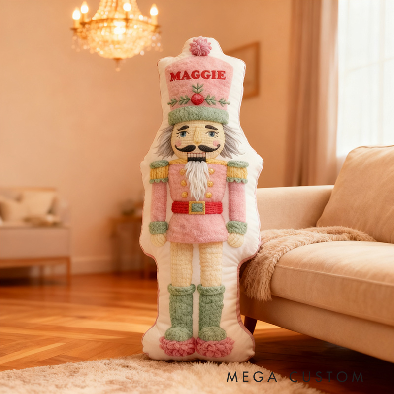 Personalized Yarn Ball Knitting Pillow Knitting Nutcracker with Custom Name Gift for Knitting Lovers