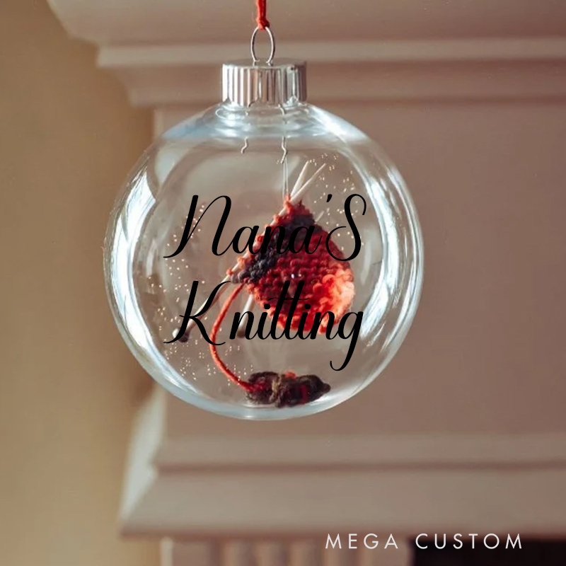 Personalized Christmas Ornament Knitting Sweater Gift for Knitting Enthusiasts