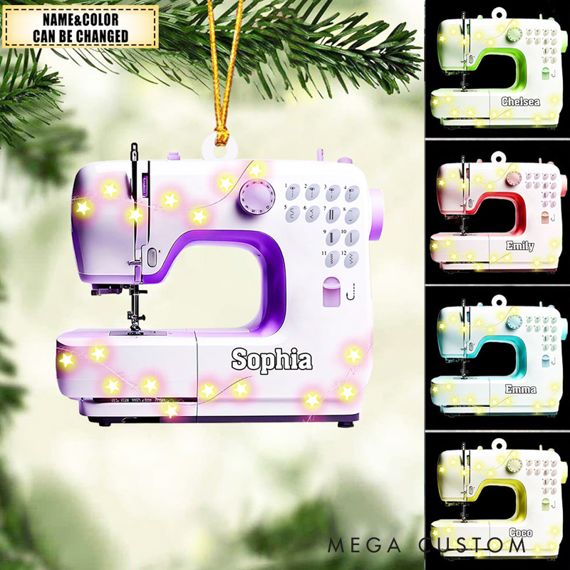 Personalized Sewing Machine Ornament Automatic Sewing Machine Christmas Gift For Sewing Lovers