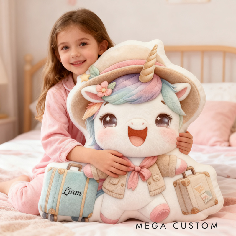 Personalized Cute Animal Travel Pillow Graphic 3D Print Cute Animal Suitcase Pillow Travel Souvenirs for Travel Lovers