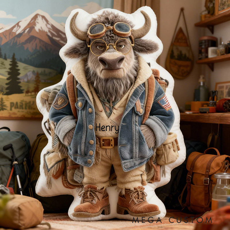 Personalized USA Travel Pillow Graphic 3D Print Western U.S. Backpacking Trip Pillow Travel Souvenirs for Travel Lovers