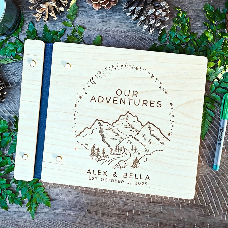 Personalized Travel Scrapbook Adventure Book Scrapbook Valentines Our Adventures Gift for Him or Her Couple's Travel Souvenir