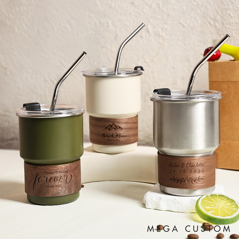 Personalized Travel Cup Stainless Steel Cup Coffee Cup with Name Gift for Travel Lovers