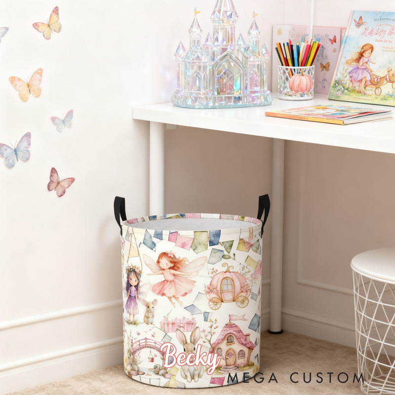 Personalized Garden Fairy Storage Basket Bunny Garden Fairy with Custom Name for Flower Gardening Lovers