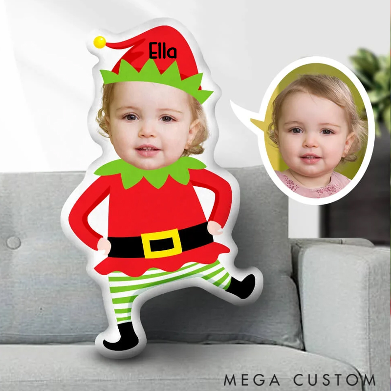 Personalized Cute Pillow Face Body Pillow Christmas Gift with Cartoon Styles for Family Members