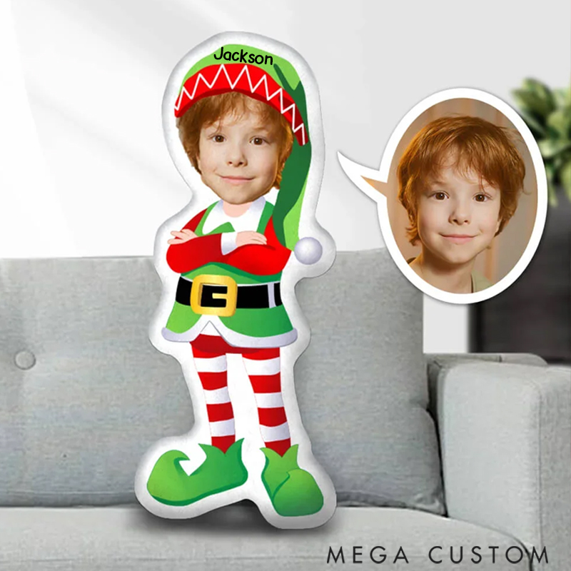 Personalized Cute Pillow Face Body Pillow Christmas Gift with Cartoon Styles for Family Members