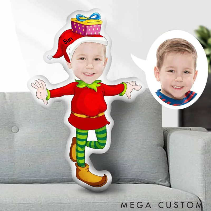 Personalized Cute Pillow Face Body Pillow Christmas Gift with Cartoon Styles for Family Members