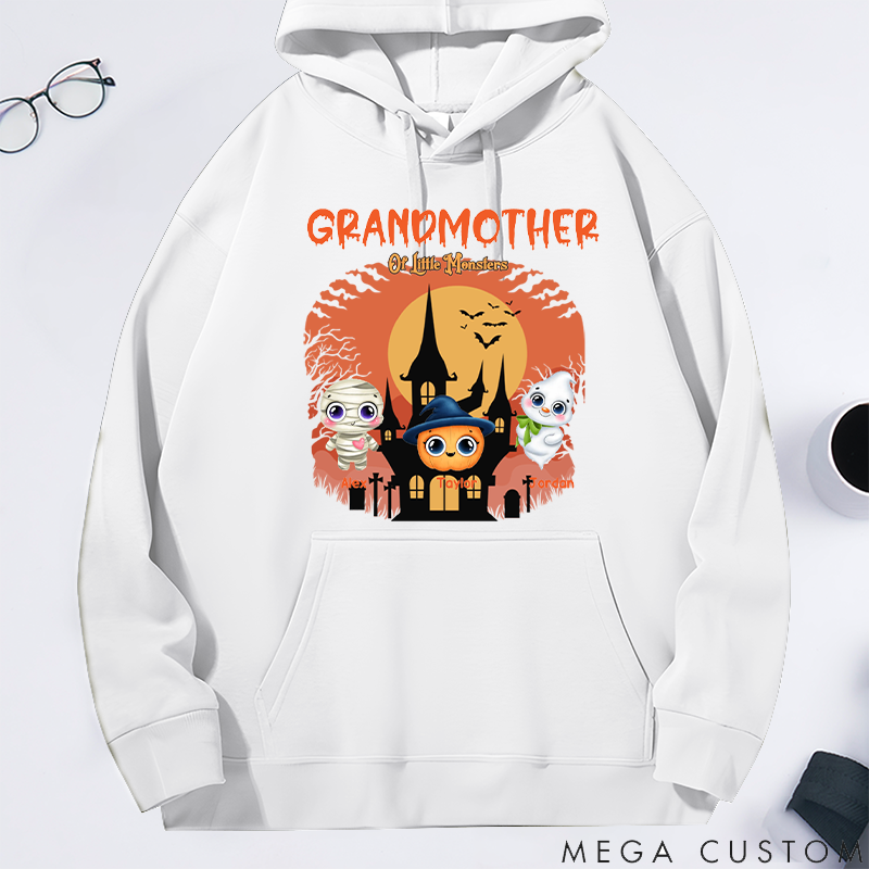 Personalized Grandma of little Monsters Classic Hoodie Halloween Gift Gift for Grandma