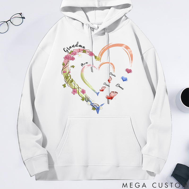 Personalized Family is Where Love is Endless Classic Hoodie Gift for Mom Grandma