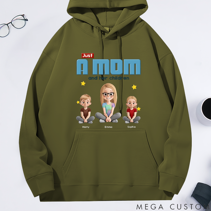 Personalized Just a Mom and His Child Gift for Mom Classic Hoodie Gift for Mom Grandma