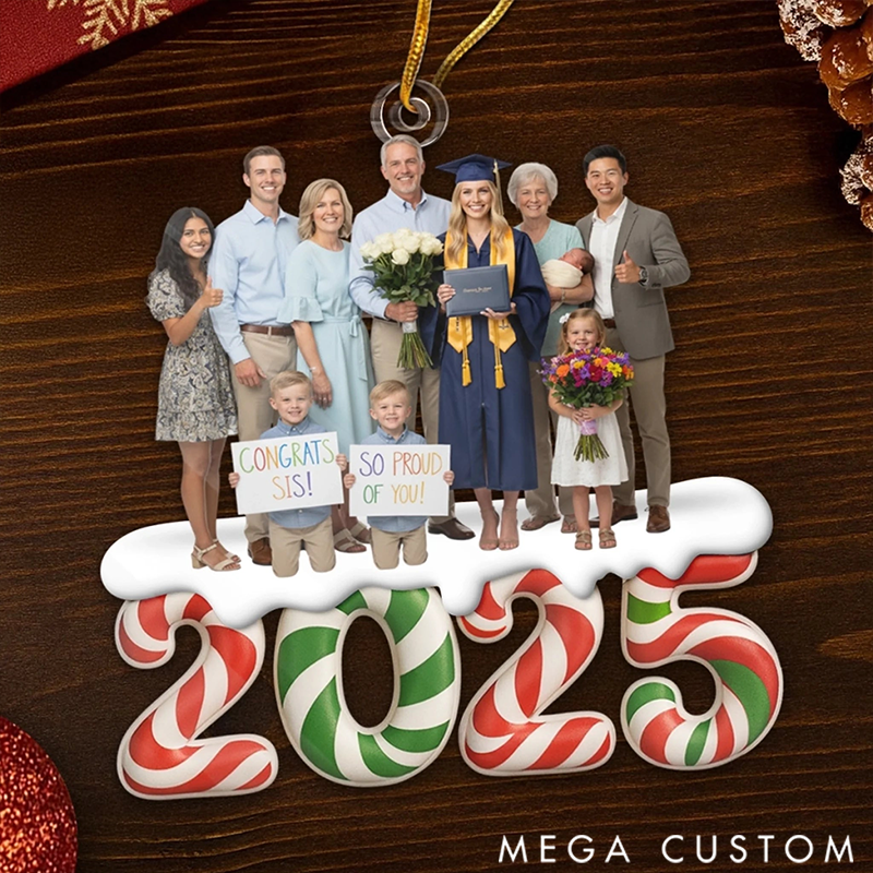 Personalized Our Kind of Merry Photo Acrylic Christmas  Ornament Gifts for Mom Dad