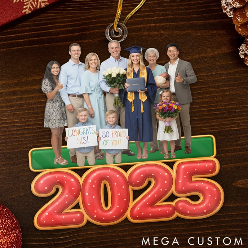 Personalized Season of Our Love Photo Acrylic Christmas  Ornament Gifts for Mom Dad