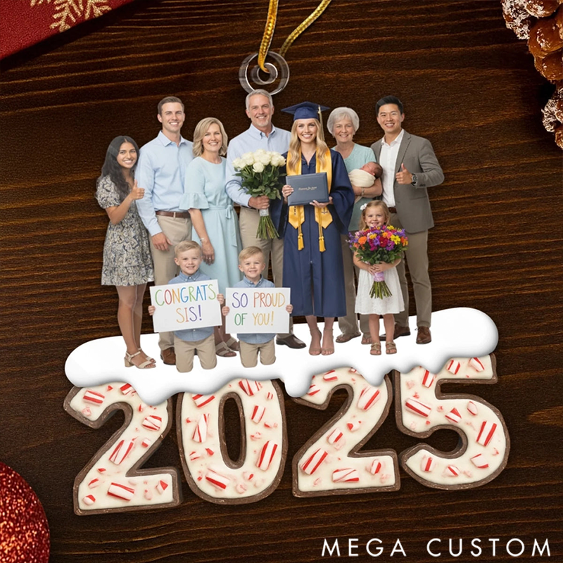 Personalized all We Need is Us Photo Acrylic Christmas  Ornament Gifts for Mom Dad