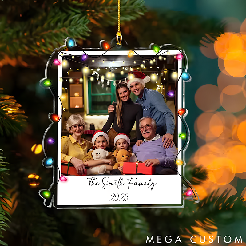 Personalized Family Photo Keepsake Big Family Ornament Picture Ornament