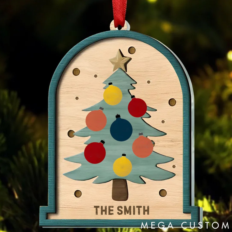 Personalized Family Christmas Tree Acrylic Ornament Gifts for Family