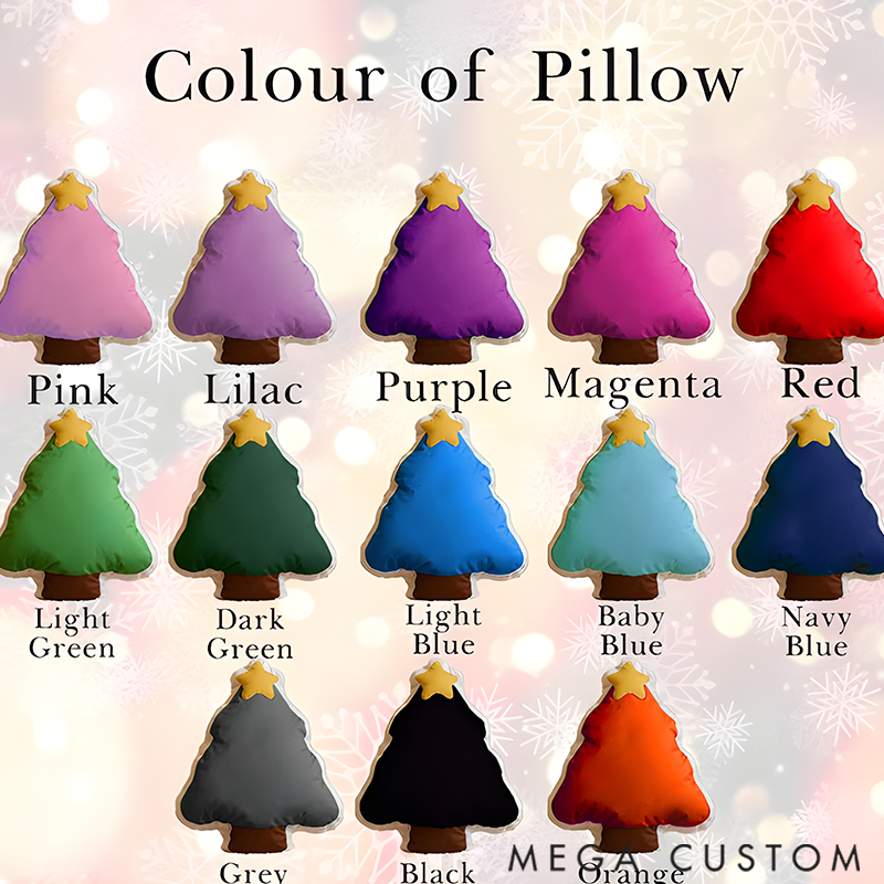 Personalized Christmas Tree Pillow Family Christmas Gifts