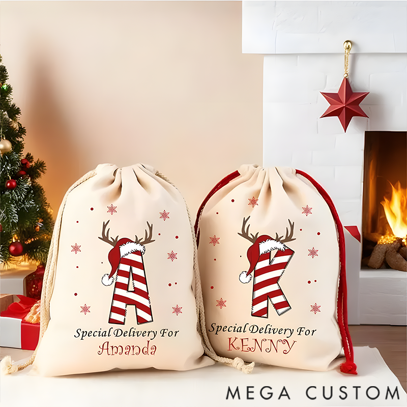 Personalized Santa Sack Christmas Bags with Name Christmas Gifts Bag