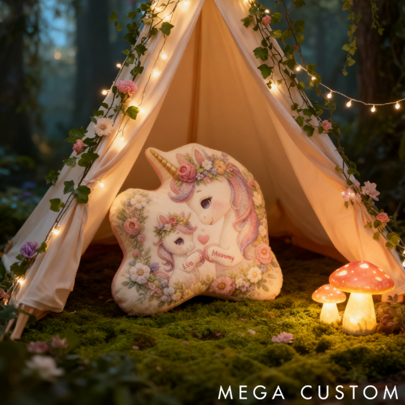 Personalized Unicorn Pillow Capture Precious Family Moments with this Unique Keepsake Gift 3D Printed Design