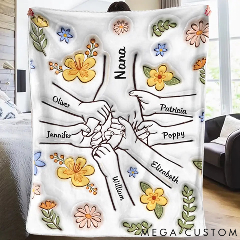 Personalized We Love You Mum Printed Blanket Mother's Day Gift for Mom Grandma