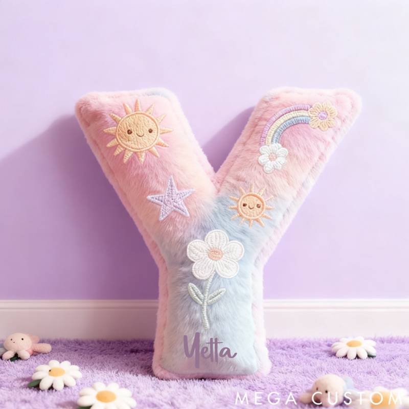 Personalized Happy Sun Pillow Gift for Family Members 3D Printed Design