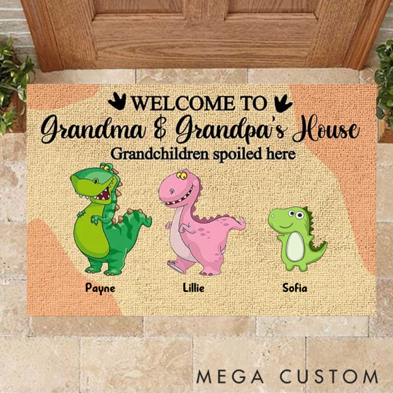 Personalized Welcome to Grandma and Grandpa's House Doormat