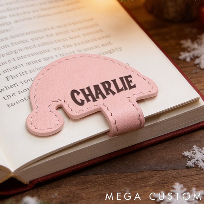 Personalized Leather Bookmark Santa Hat Bookmark Custom Engraved Bookmark Christmas Gift