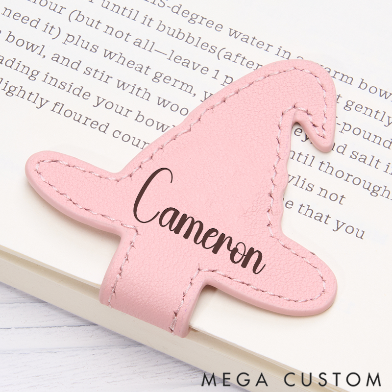 Personalized Leather Bookmark Witch Hat Bookmark Custom Engraved Bookmark Halloween Gift