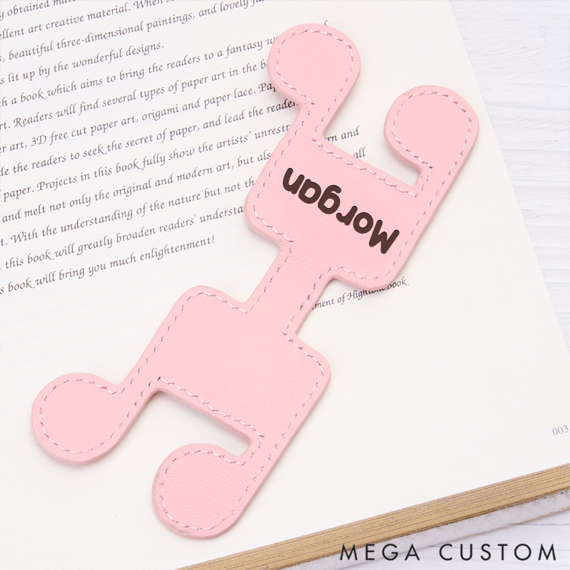 Personalized Leather Music Symbol Bookmark Custom Engraved Bookmark