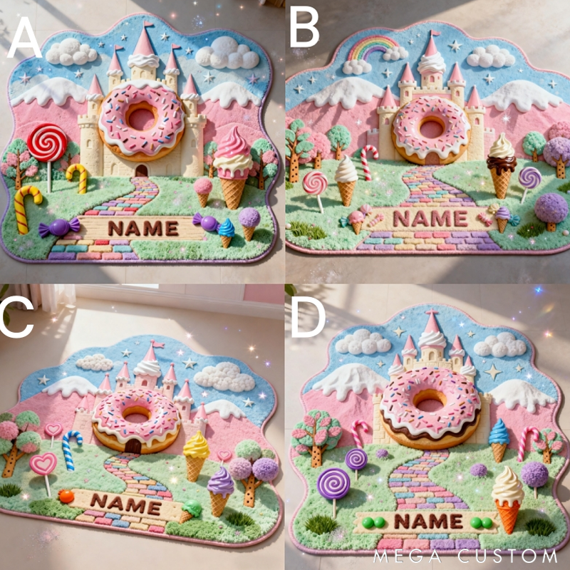 Personalized Candy Castle RugsTransport you to a Dreamlike World