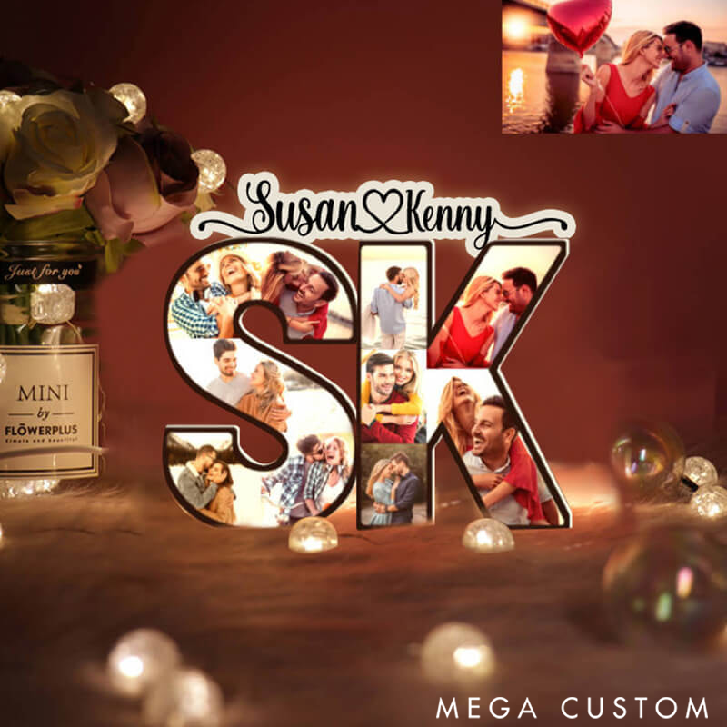 Personalized Acrylic Lamp with Letters and Names