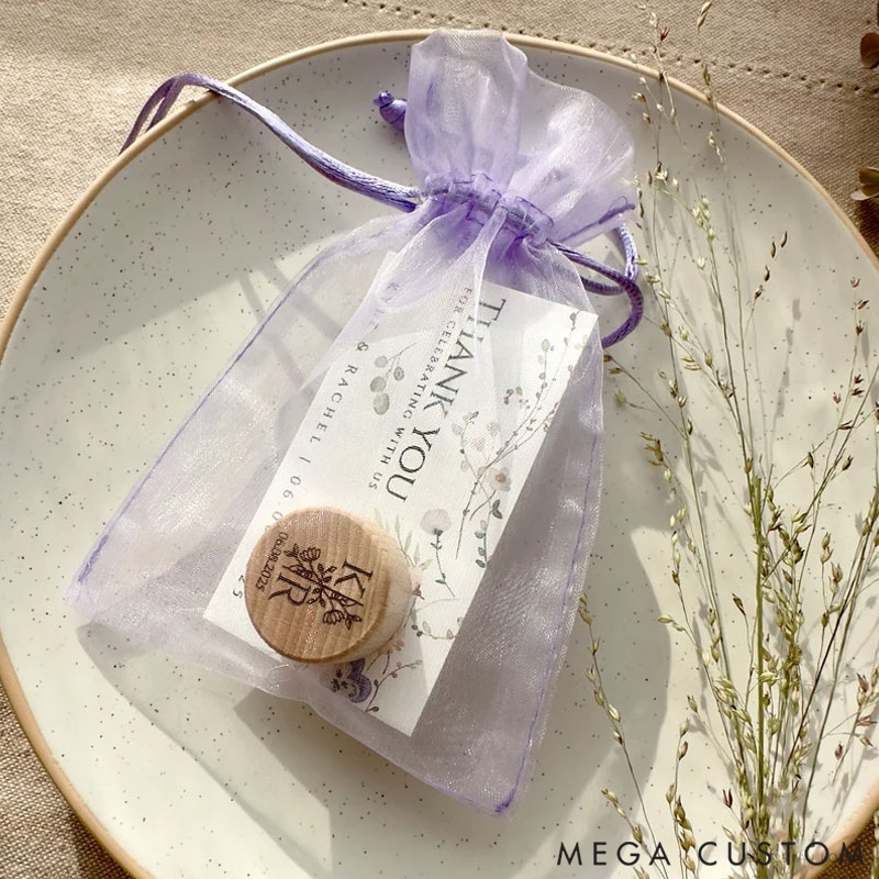 Personalized Wine Bottle Stopper Wedding Favors with Thank You Card Gift for Guests