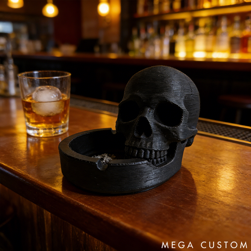 Skull Ashtray 3D Printed Design the Ideal Choice for Smokers