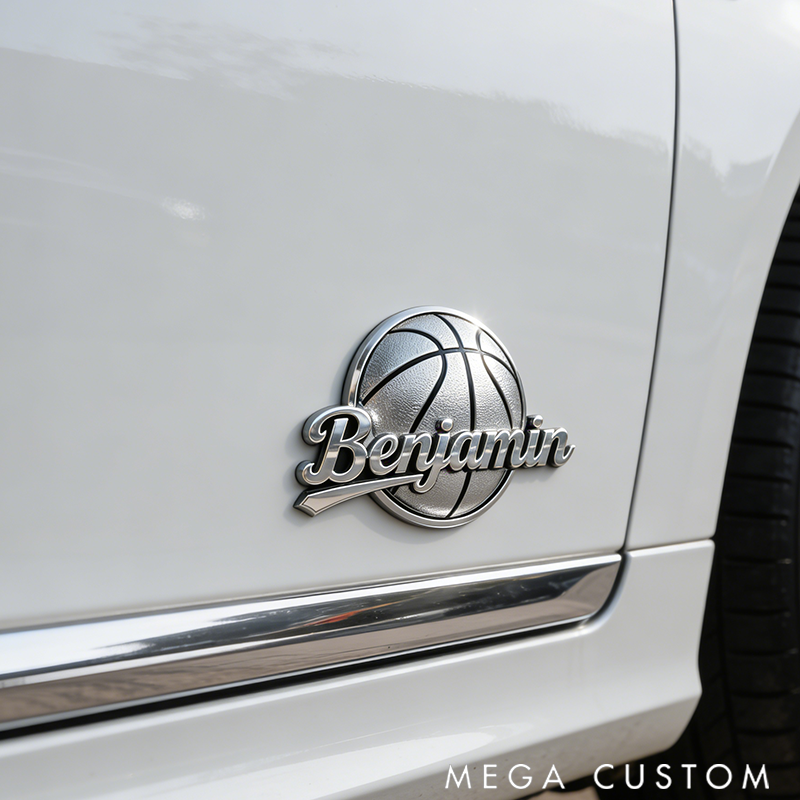 Personalized Car Badge Showcases Athletic Passion Perfect for Every Beloved Vehicle