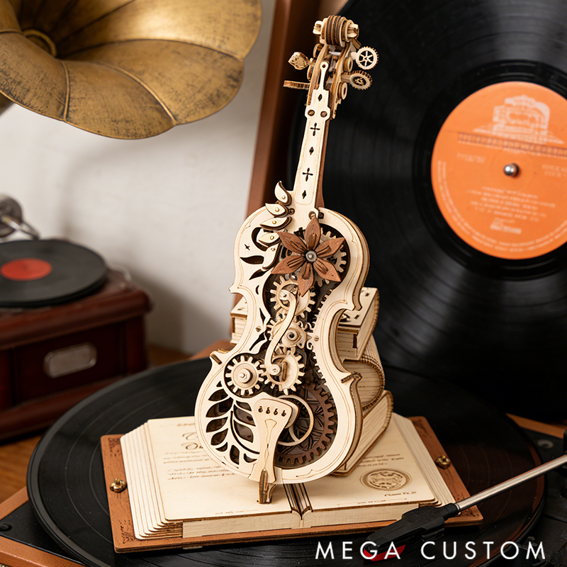 Violin Music Box DIY 3D Puzzle Wooden Music Box Unique Gift Special Souvenir