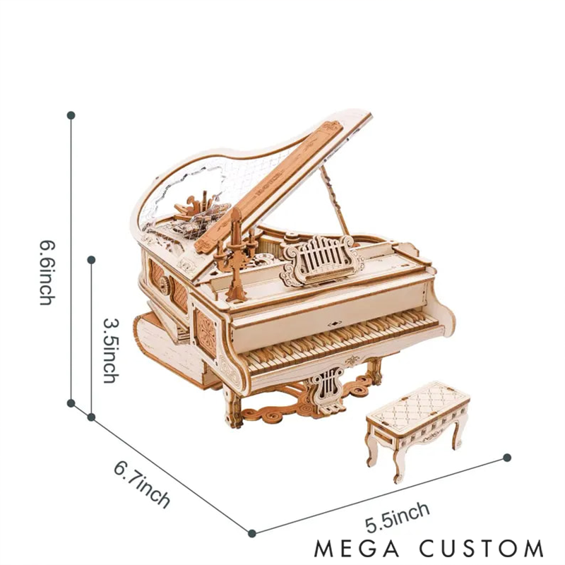 Piano Music Box DIY Wooden Music Box Unique Gift Special Souvenir