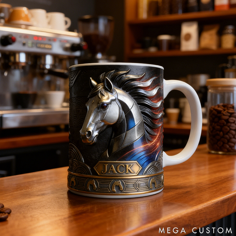 Personalized Horse Head Themed Mug