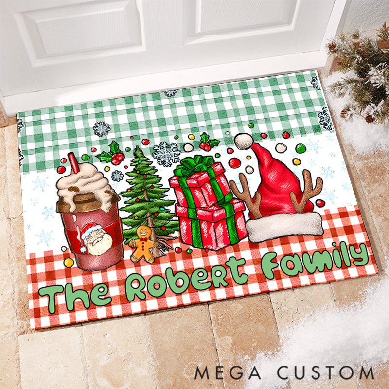 Personalized Christmas Doormat for a Cozy Holiday Season with Your Family