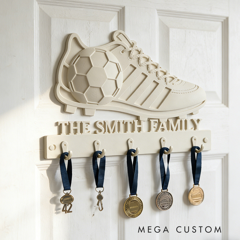 Personalized Soccer Shoes Keychain Medal Custom Soccer Shoes Keychain Custom Text