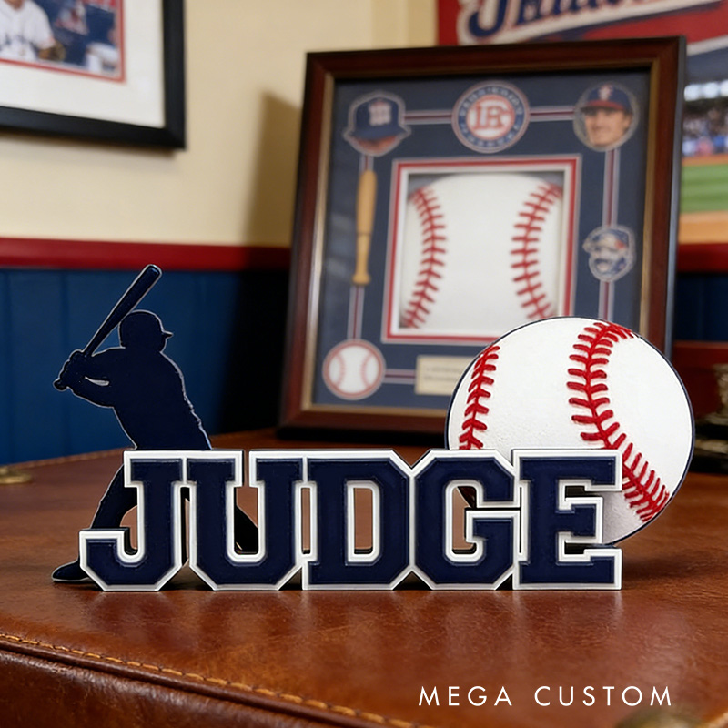 Personalized Baseball Name Sign Featuring Custom Name