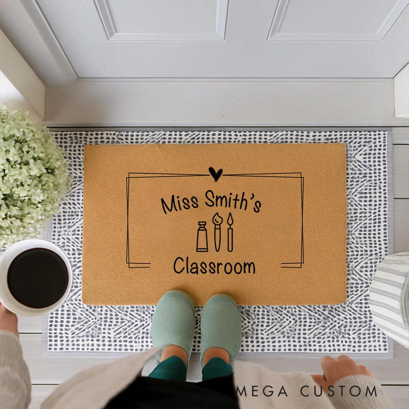 Personalized Teacher Classroom Doormat a Thoughtful and Practical Gift for Educators Perfect for Classroom Decor