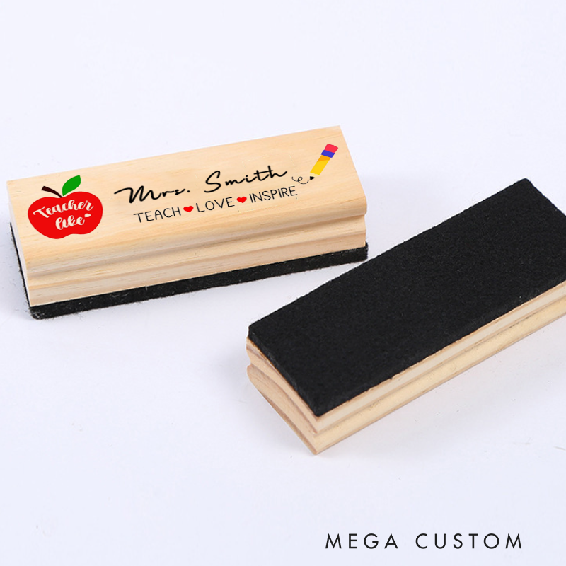 Personalized Magnetic Wooden Whiteboard Erase Apple Teacher Life Design Appreciation Gift for Teachers