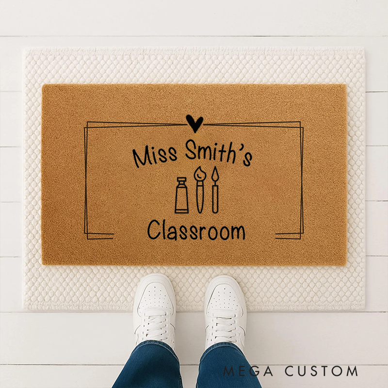 Personalized Teacher Classroom Doormat a Thoughtful and Practical Gift for Educators Perfect for Classroom Decor