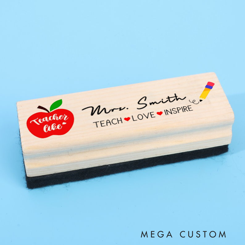 Personalized Magnetic Wooden Whiteboard Erase Apple Teacher Life Design Appreciation Gift for Teachers