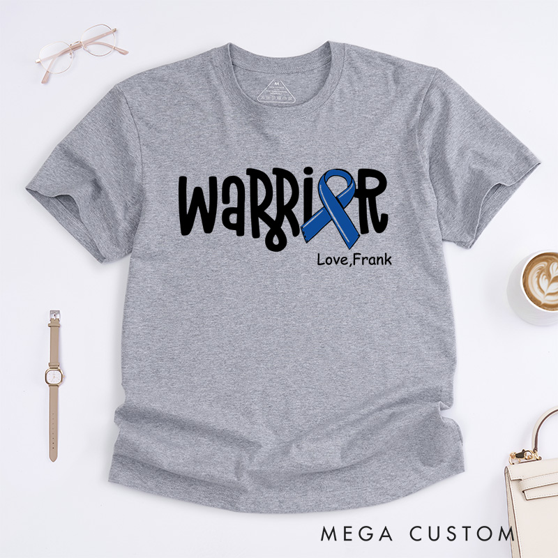 Personalized Colon Cancer T-Shirt Colorectal Gift Cancer Awareness Month Gift