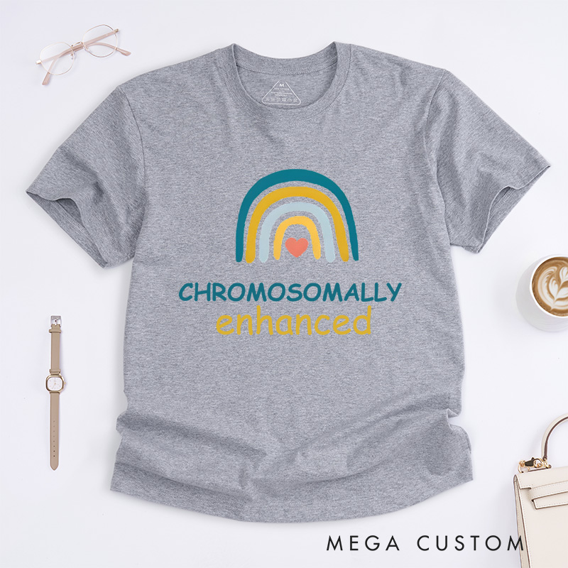 Personalized Chromosomally Enhanced Rainbow Design Supporting Down Syndrome Awareness and Inclusion T-shirt
