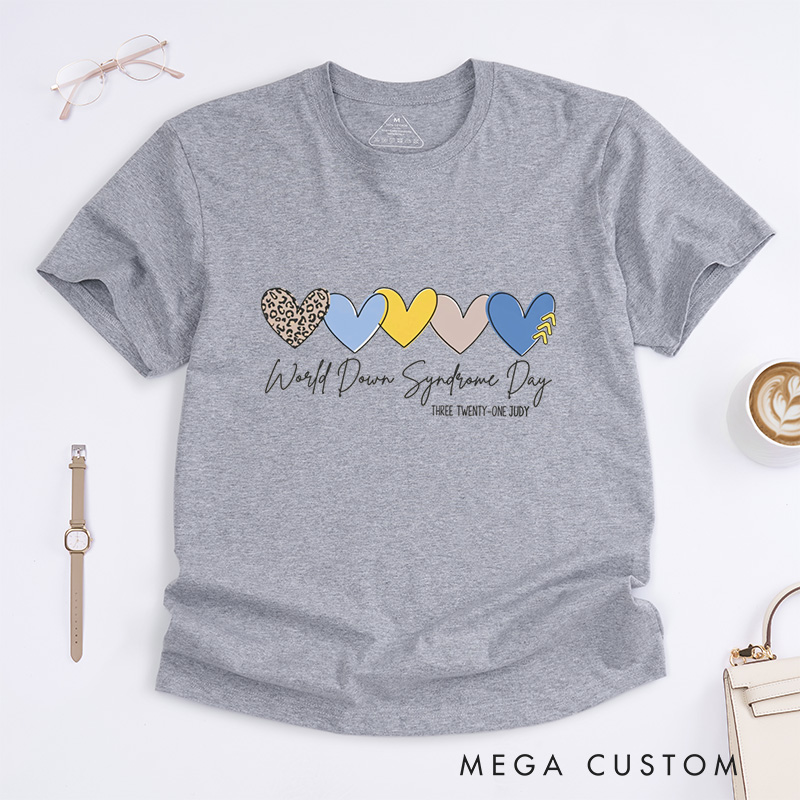 Personalized Down Syndrome T-Shirt World Down Syndrome Awareness Gift