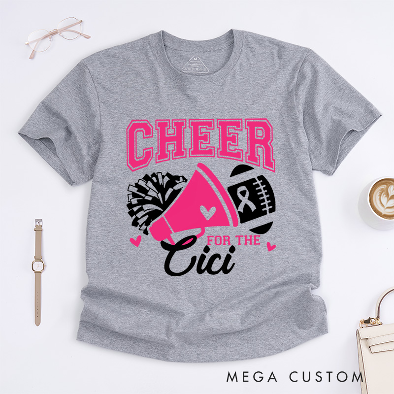 Personalized Cheer for the Cure T-Shirt Inspirational Gift for Women Who Have Triumphed 