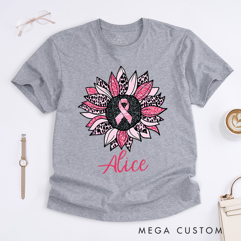 Personalized Breast Cancer Awareness T-Shirt Cancer Awareness Month Gift