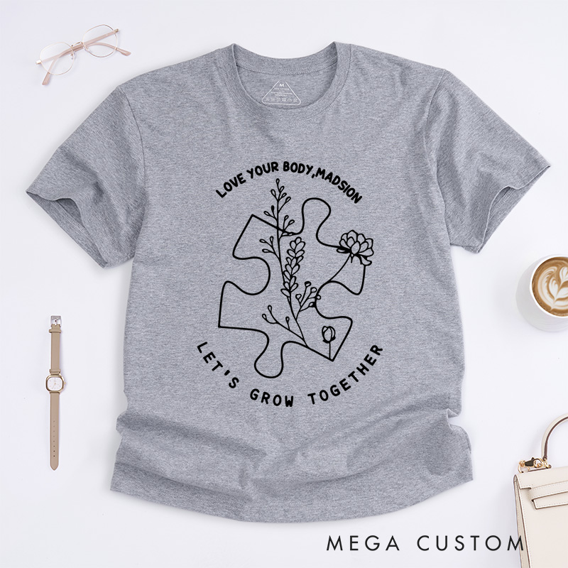 Personalized Autism Puzzle T-Shirt Autism Mom Gift Support Gift